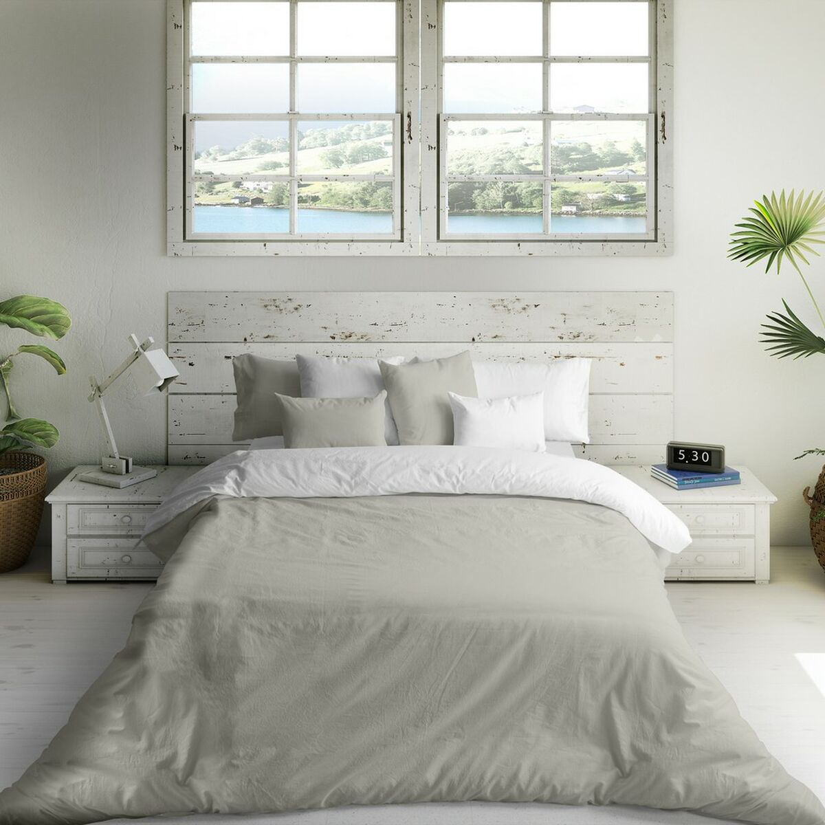 Naturals FUNDA NORDICA BICOLOR REVERSIBLE雙面灰色200床（280 x 270 cm）-2