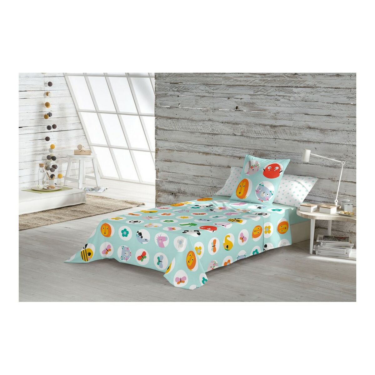 Lemon Ribbon Points 180 x 270 cm Table Top Sheet-2