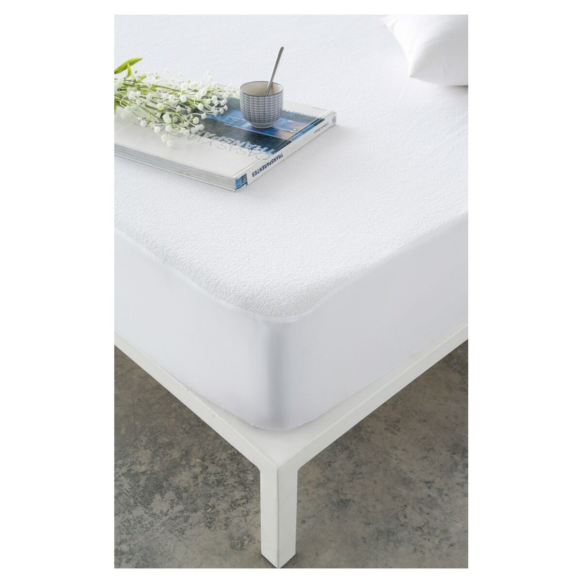 Защитный матрас Naturals Белый 135 кровать 135 x 190/200 cm-2