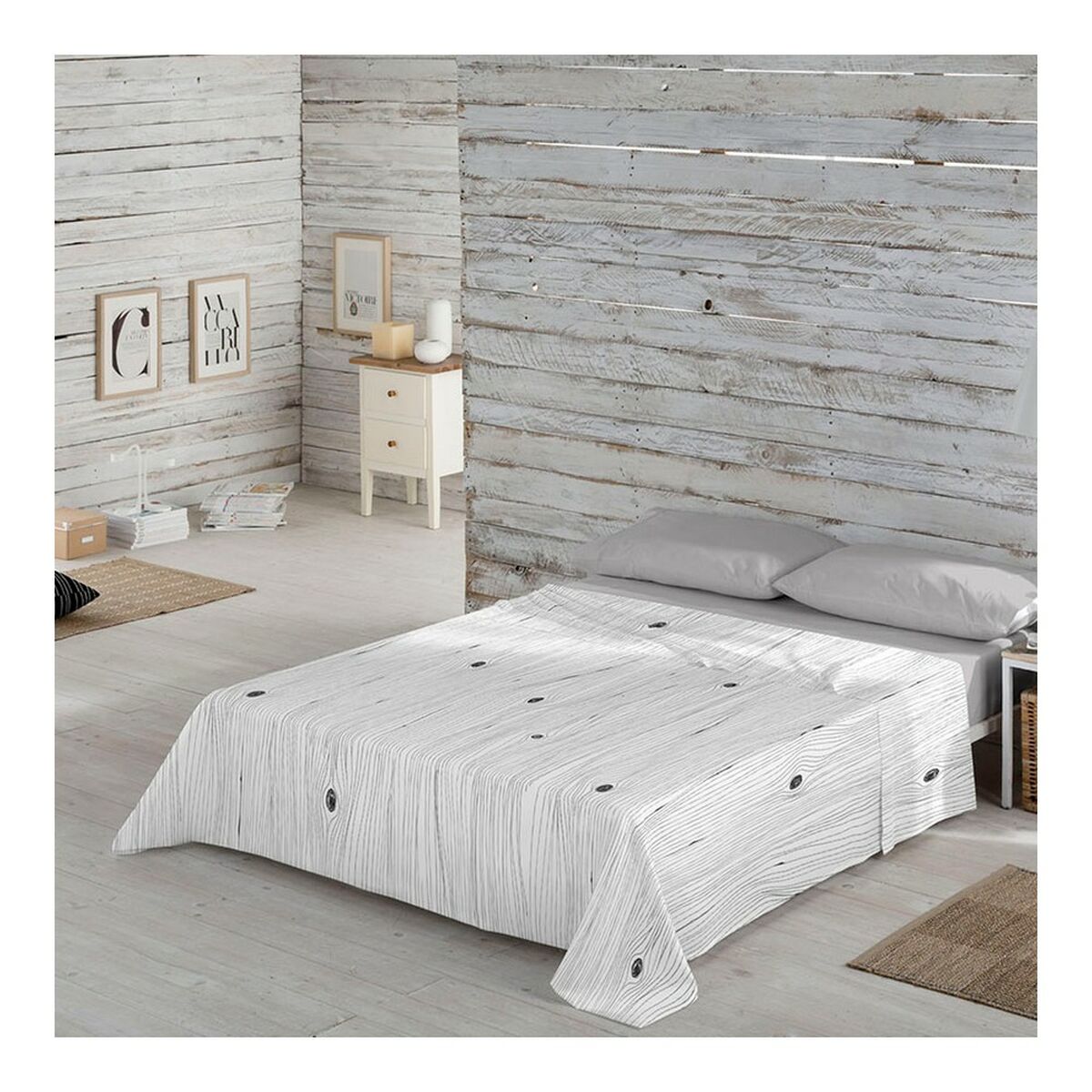 Icehome Tree Bark 160 x 270 cm tabletop sheet (80/90 bed)-2