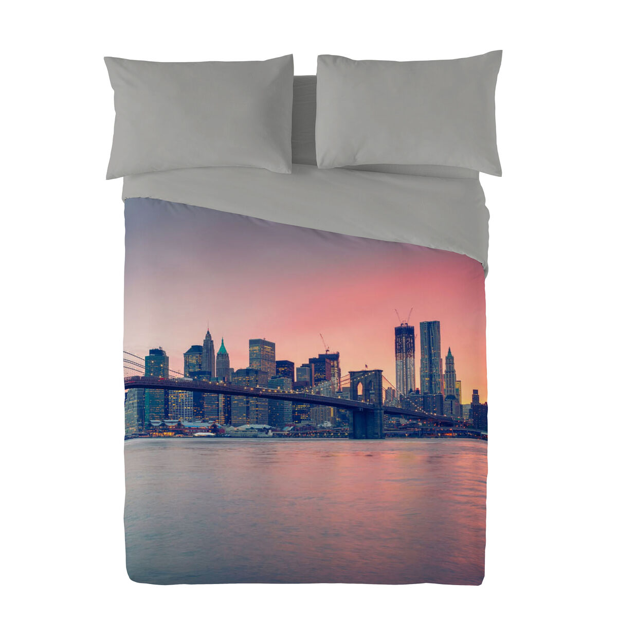 Nevresim Naturals BROOKLIN BRIDGE 150 yatak 3 Öğe 45 x 90 cm 240 x 220 cm