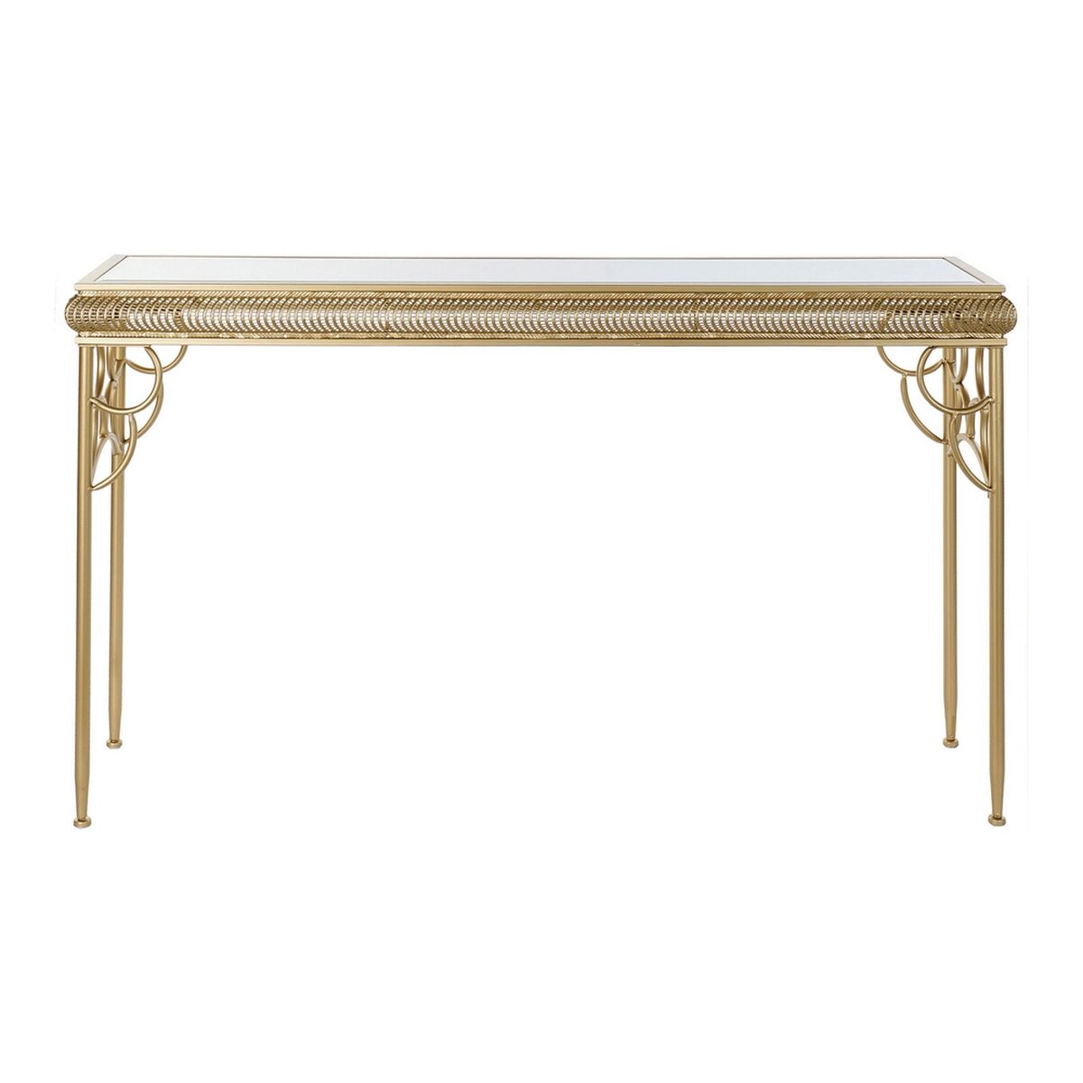 Pedestal DKD Home Decor Mirror Gold Plated Metal Wooden MDF 122 x 31 x 72 cm-2