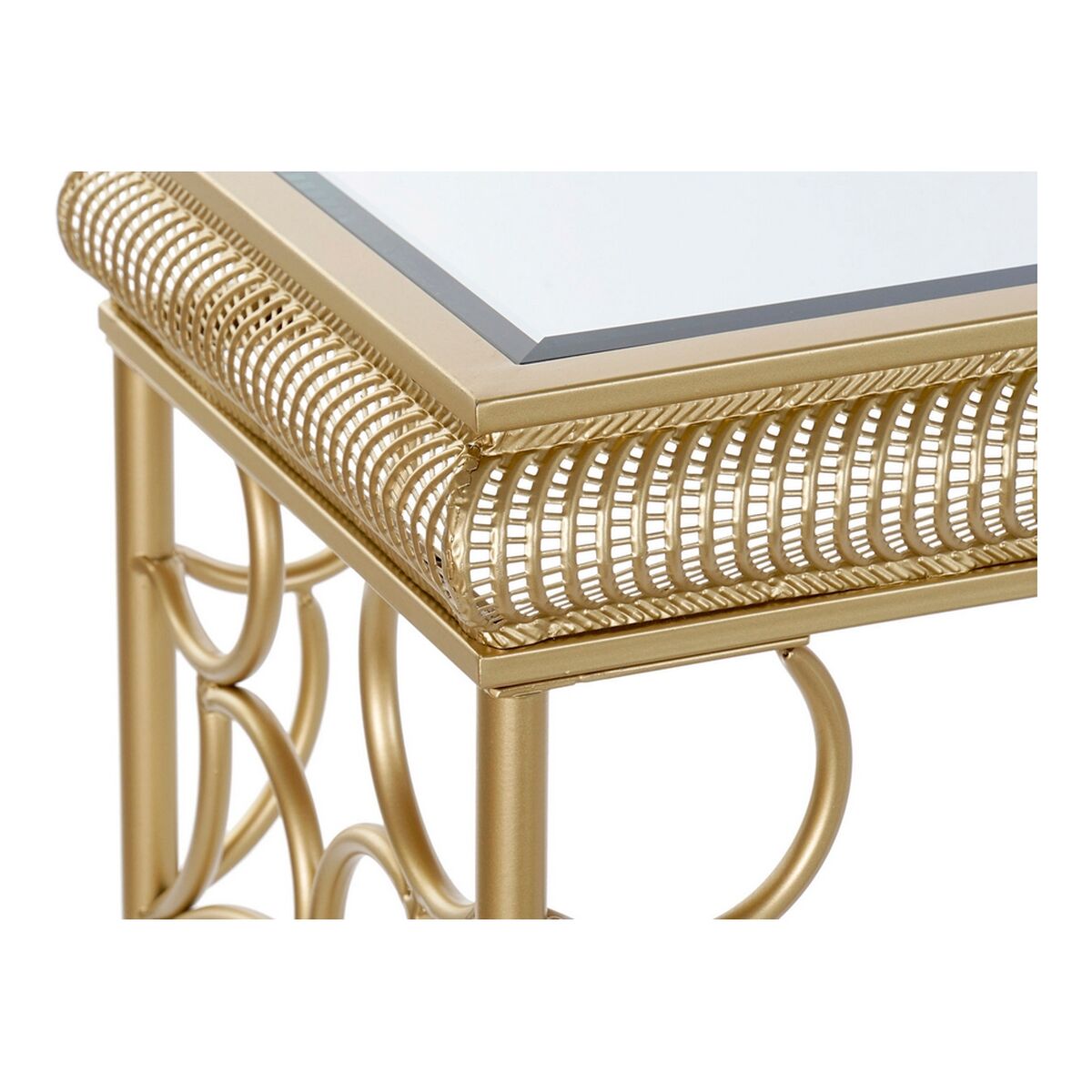 Pedestal DKD Home Decor Mirror Gold Plated Metal Wooden MDF 122 x 31 x 72 cm-3
