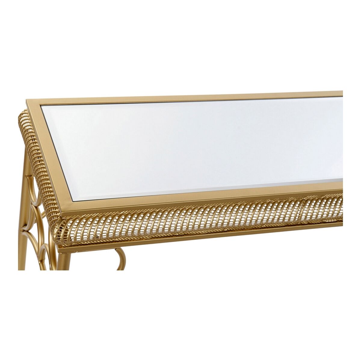 Pedestal DKD Home Decor Mirror Gold Plated Metal Wooden MDF 122 x 31 x 72 cm-4