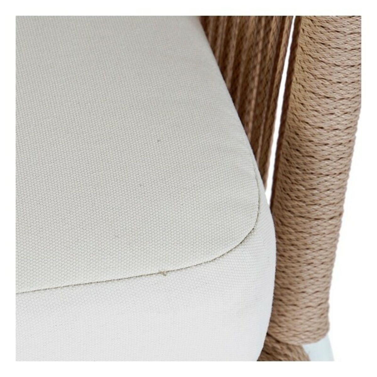 Set of sofa and table DKD Home Decor MB-179038 garden Beige Metal Aluminum Rope 151.5 x 72 x 70 cm (4 pcs)-5