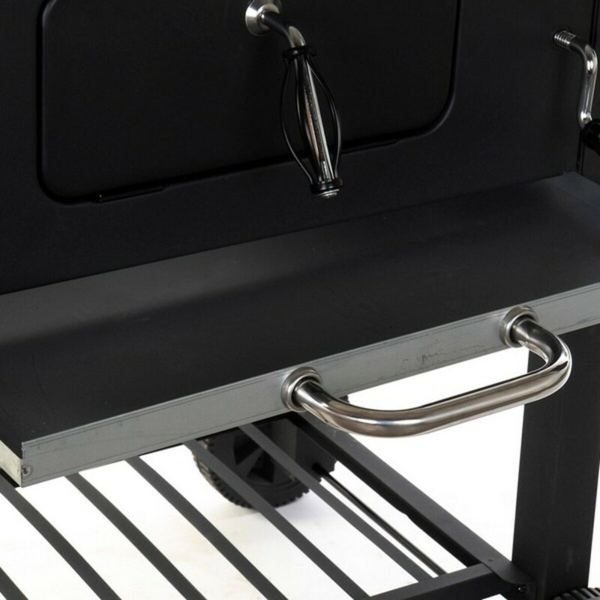 Угольный Барбекю с Крышкой и Колесами DKD Home Decor Чёрный Металл Сталь 140 x 60 x 108 cm (140 x 60 x 108 cm)-6