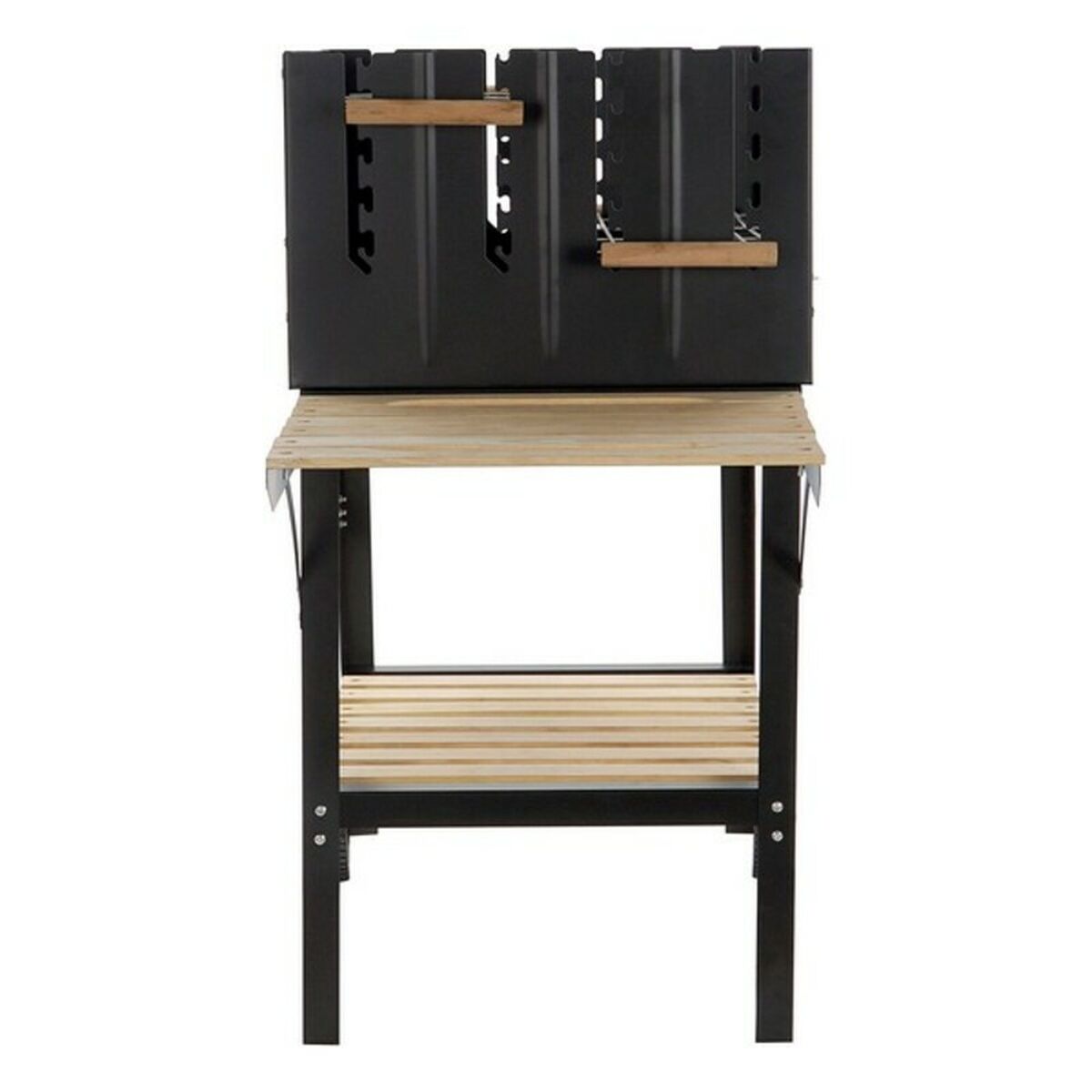 Угольный барбекю на колесах DKD Home Decor Чёрный Натуральный Металл Сталь 113 x 51 x 97 cm (113 x 51 x 97 cm)-2