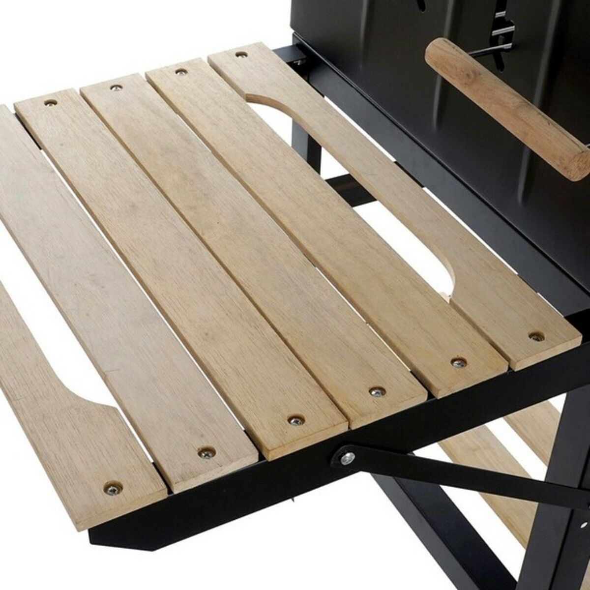 Угольный барбекю на колесах DKD Home Decor Чёрный Натуральный Металл Сталь 113 x 51 x 97 cm (113 x 51 x 97 cm)-7