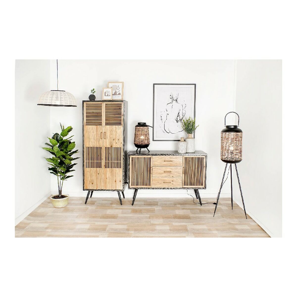 Картина DKD Home Decor Hall Женщина современный (110 x 5 x 157 cm)-2
