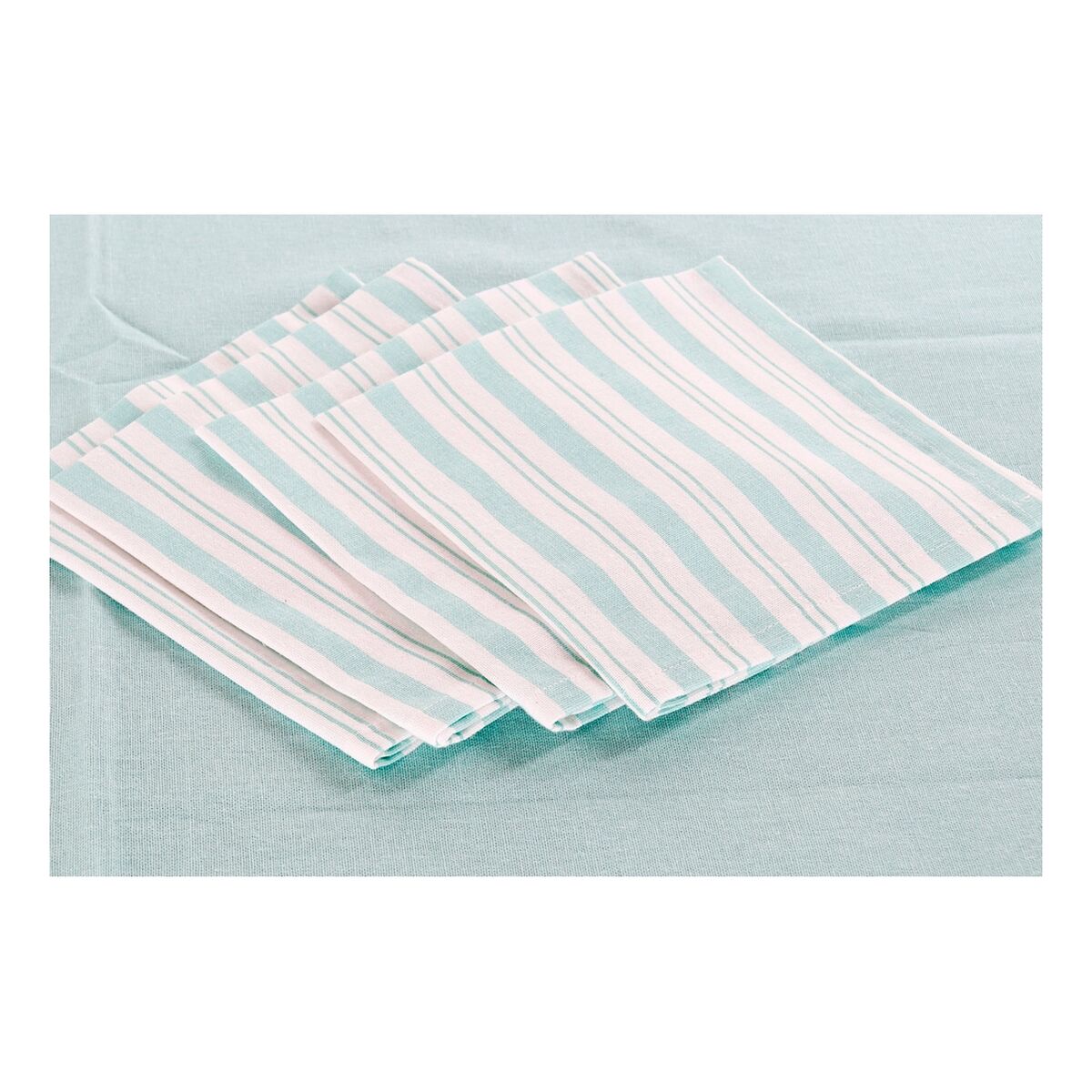 Скатерть и салфетки DKD Home Decor 8424001736416 Зеленый 150 x 1 x 150 cm (5 pcs)-3