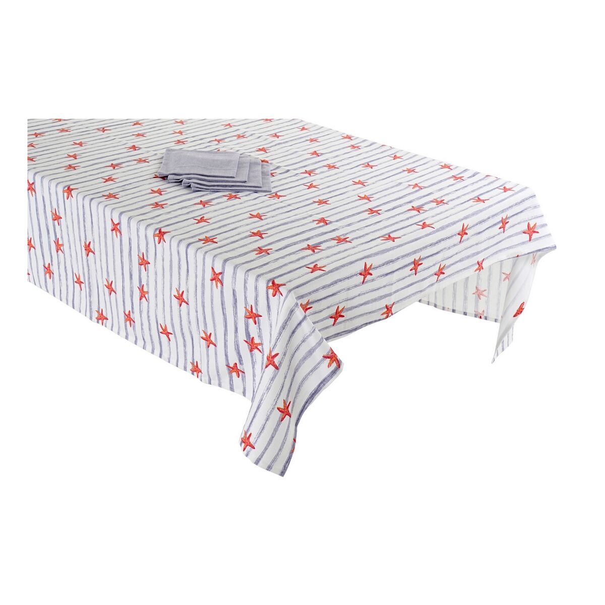 Скатерть и салфетки DKD Home Decor LC-173646 Синий 150 x 150 x 0,1 cm (5 pcs)-2