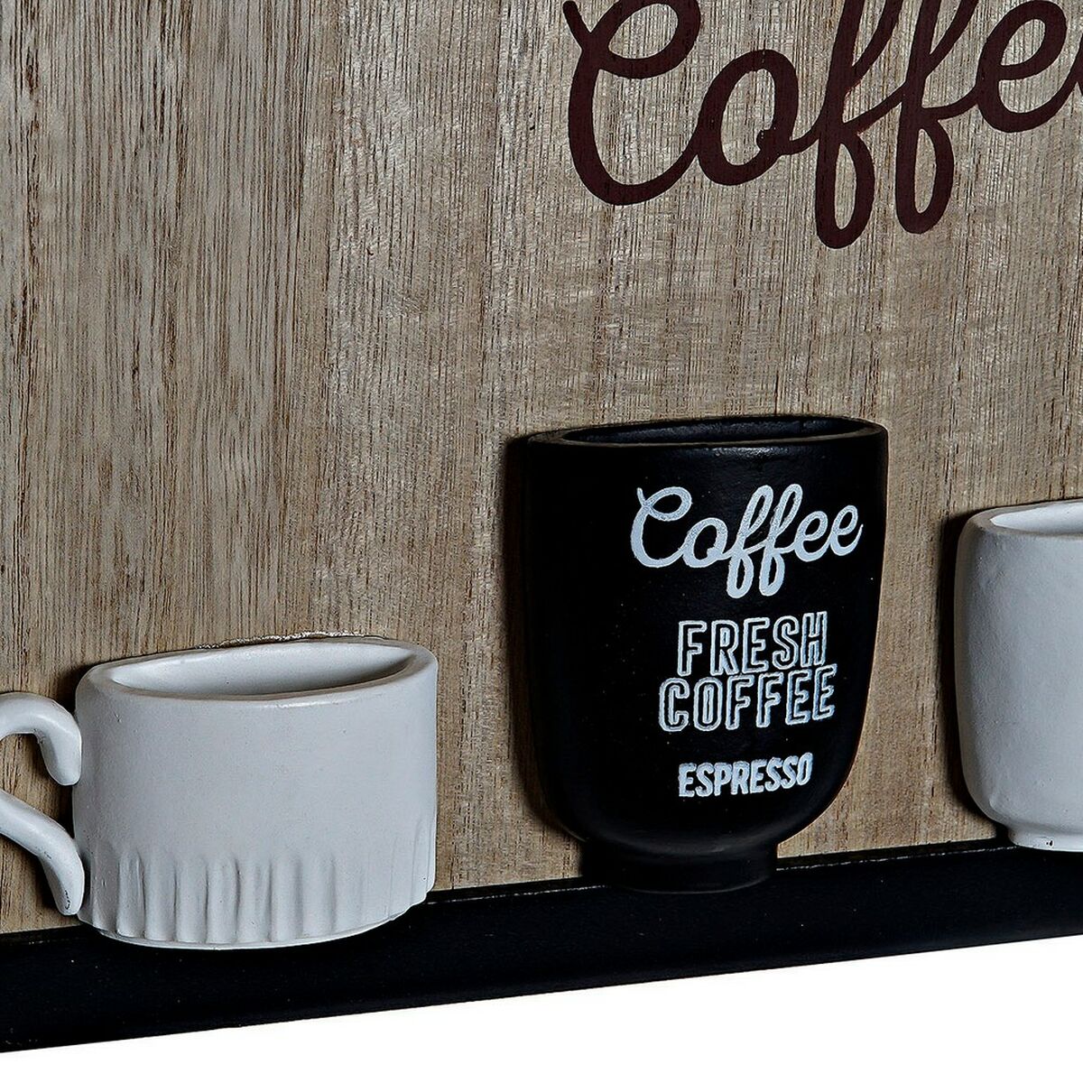 Настенная вешалка DKD Home Decor 8424001775712 Деревянный Смола Деревянный MDF Vintage 41 x 3 x 41 cm-2