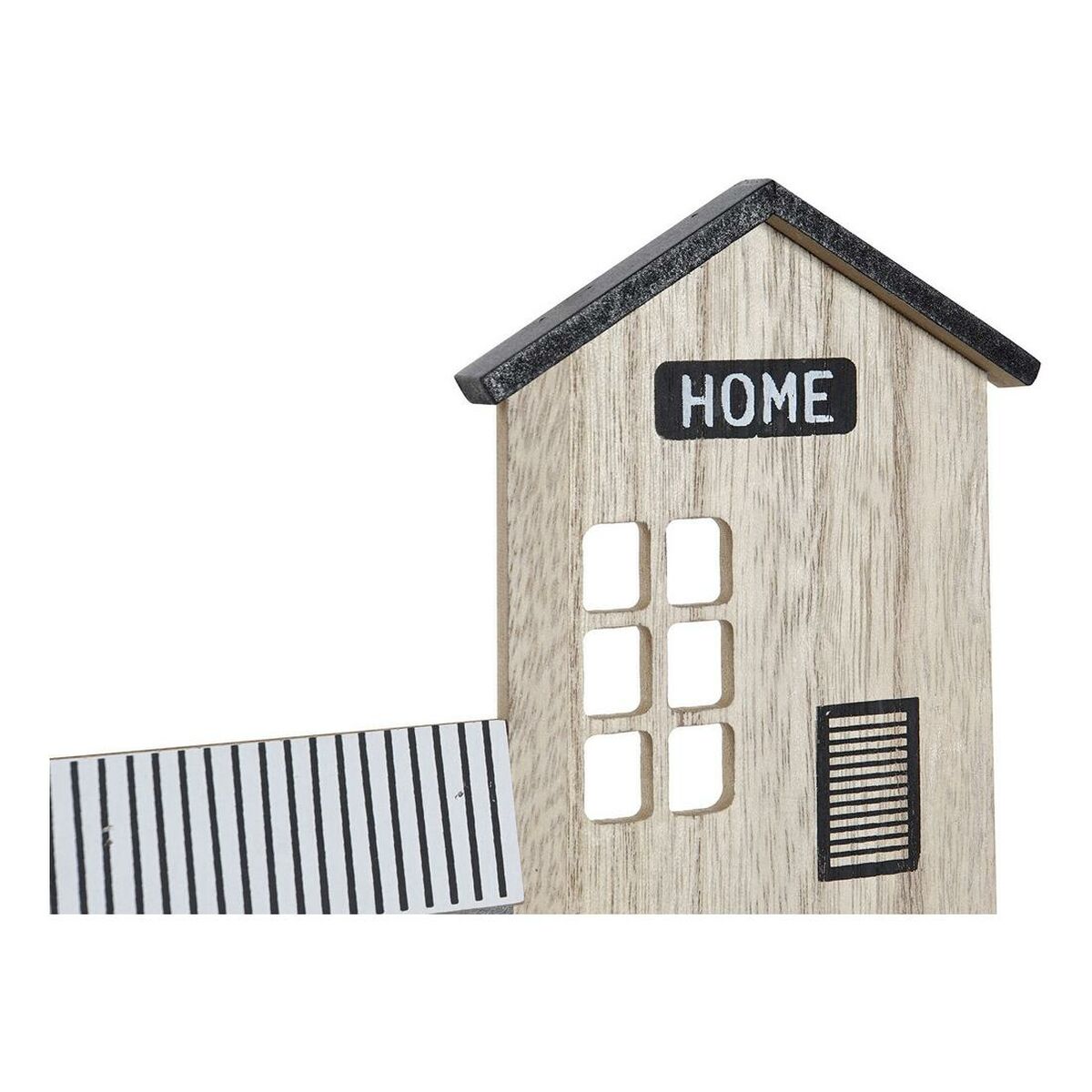 Regimento DKD Home Decor Penduricalho 39 x 9 x 27 cm Preto Branco Branco de madeira MDF-2