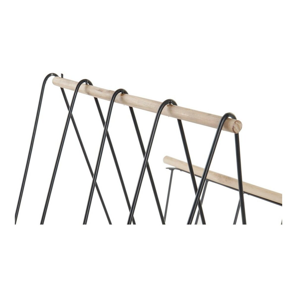 Полка для журналов DKD Home Decor 8424001814008 41 x 31 x 36 cm Чёрный Железо Деревянный MDF-3