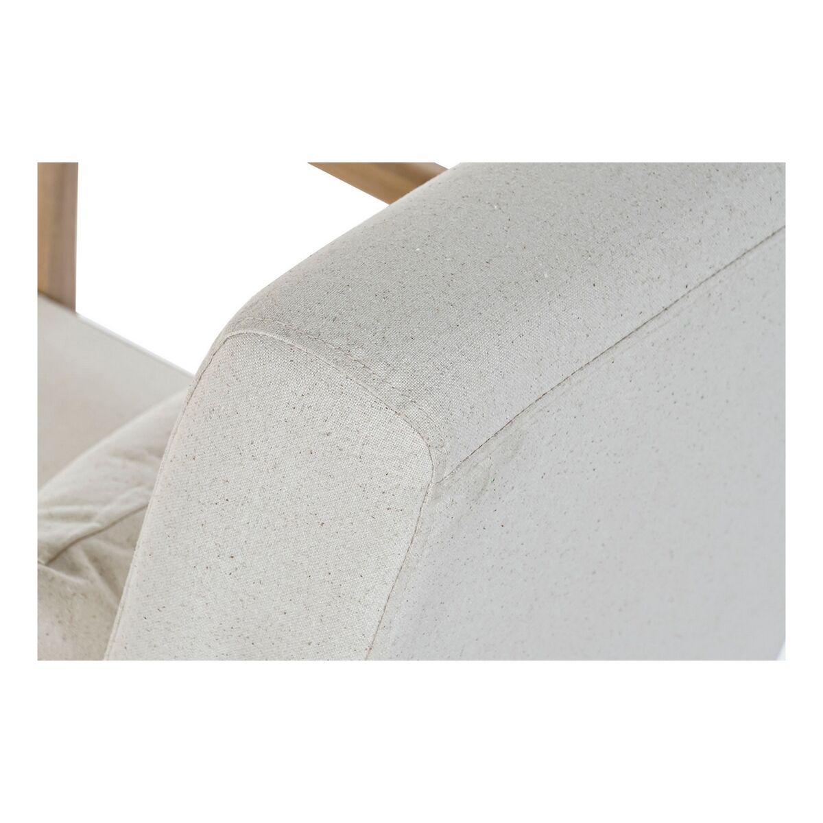 Кресло DKD Home Decor Бежевый Натуральный древесина каучукового дерева Sixties 66 x 85 x 81 cm-7