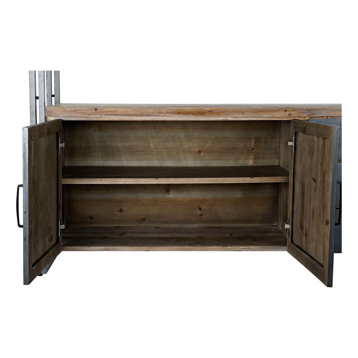 TV cabinet DKD Home Decor Black Metal Spruce (145 x 40 x 86 cm)-4
