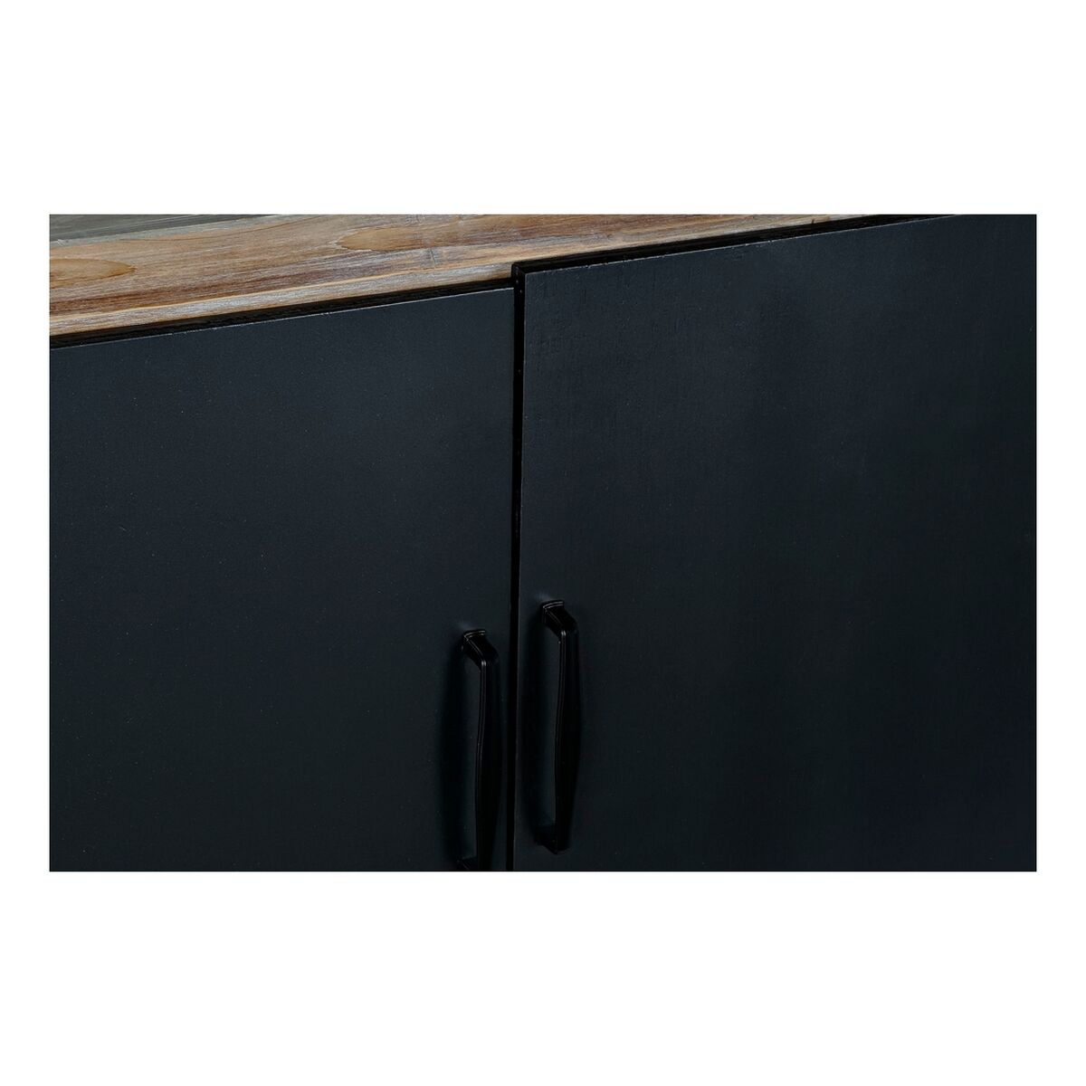 TV cabinet DKD Home Decor Black Metal Spruce (145 x 40 x 86 cm)-7