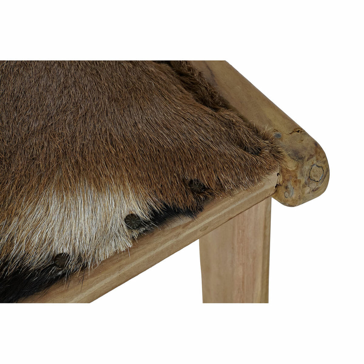 Банкетка DKD Home Decor 8424001823215 Коричневый Разноцветный Натуральный Тик 65 x 47 x 42 cm-2