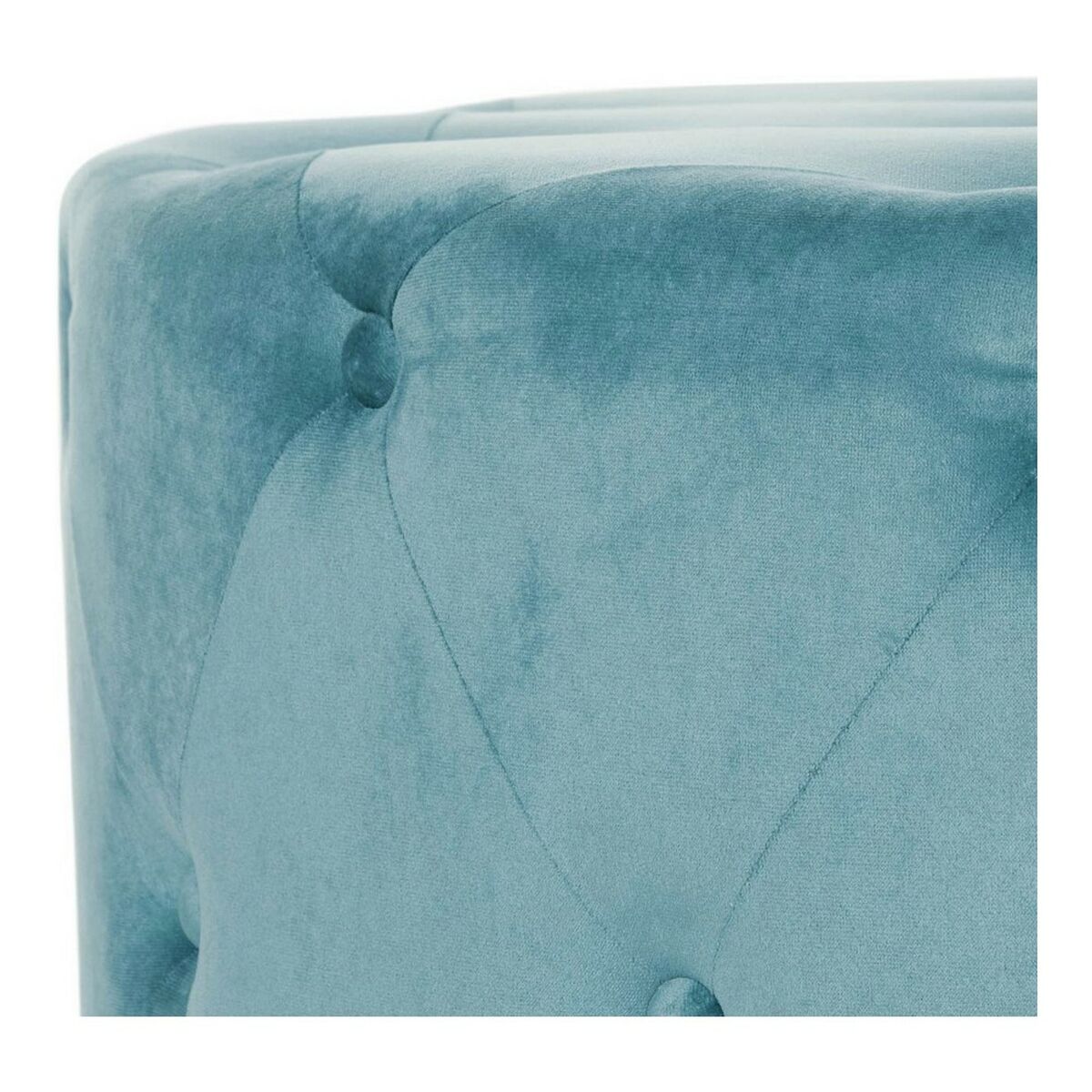 Suporte para pés DKD Home Decor Azul moderno Velvet MDF de madeira (2 pcs)-3