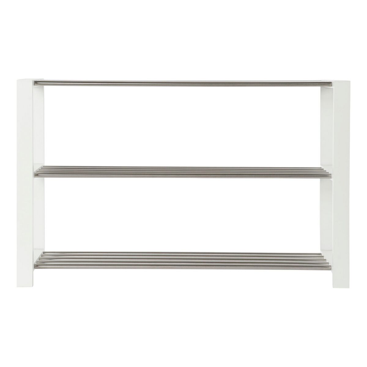 Shoe Stand DKD Home Decor 8424001835041 White Multicolored Silver Wooden Metal 80 x 30 x 50 cm-3