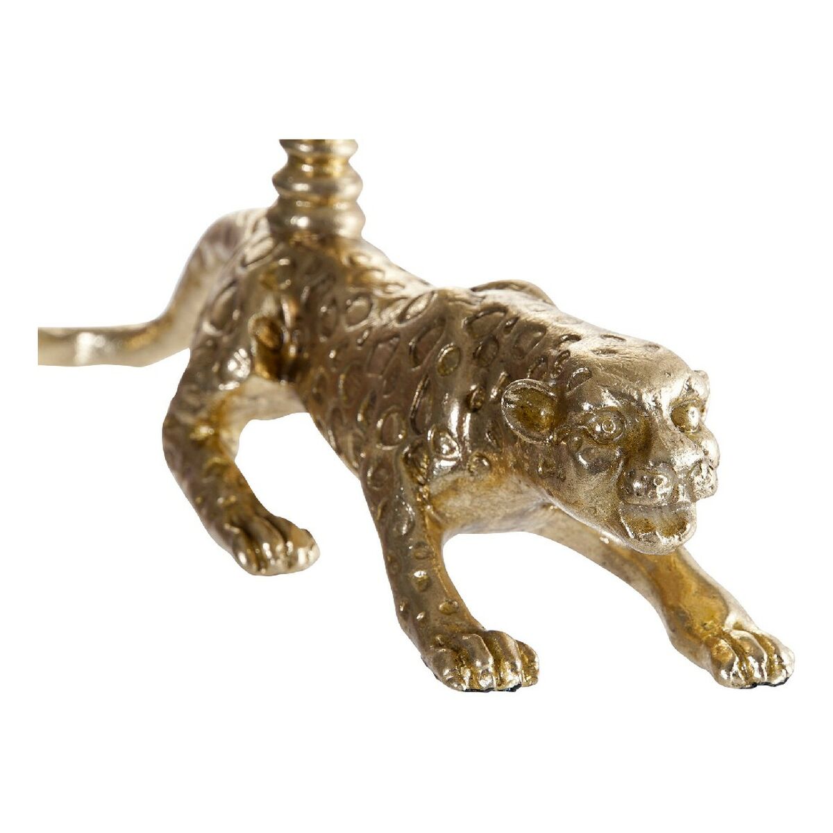 Канделябр DKD Home Decor Синий Позолоченный Смола Алюминий Леопардовый Тропический Канделябр 29,5 x 7,5 x 11 cm-2