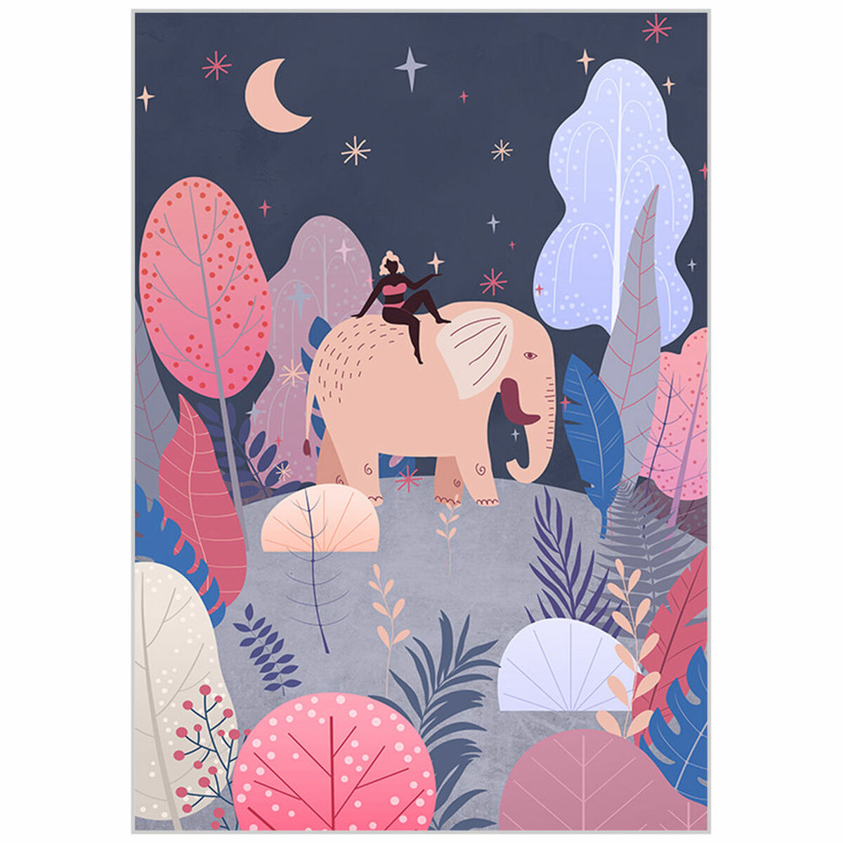 Картина DKD Home Decor 53 x 4,3 x 73 cm Деревья Скандинавский (2 штук)-2