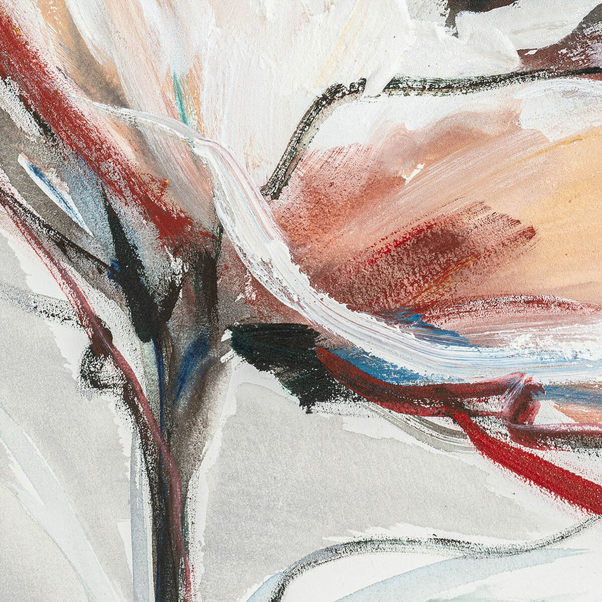 Картина DKD Home Decor 90 x 2,5 x 90 cm Цветок Shabby Chic (2 штук)-3