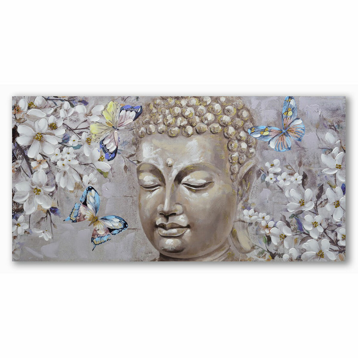 Картина DKD Home Decor 120 x 3 x 60 cm Цветы Восточный (2 штук)-2