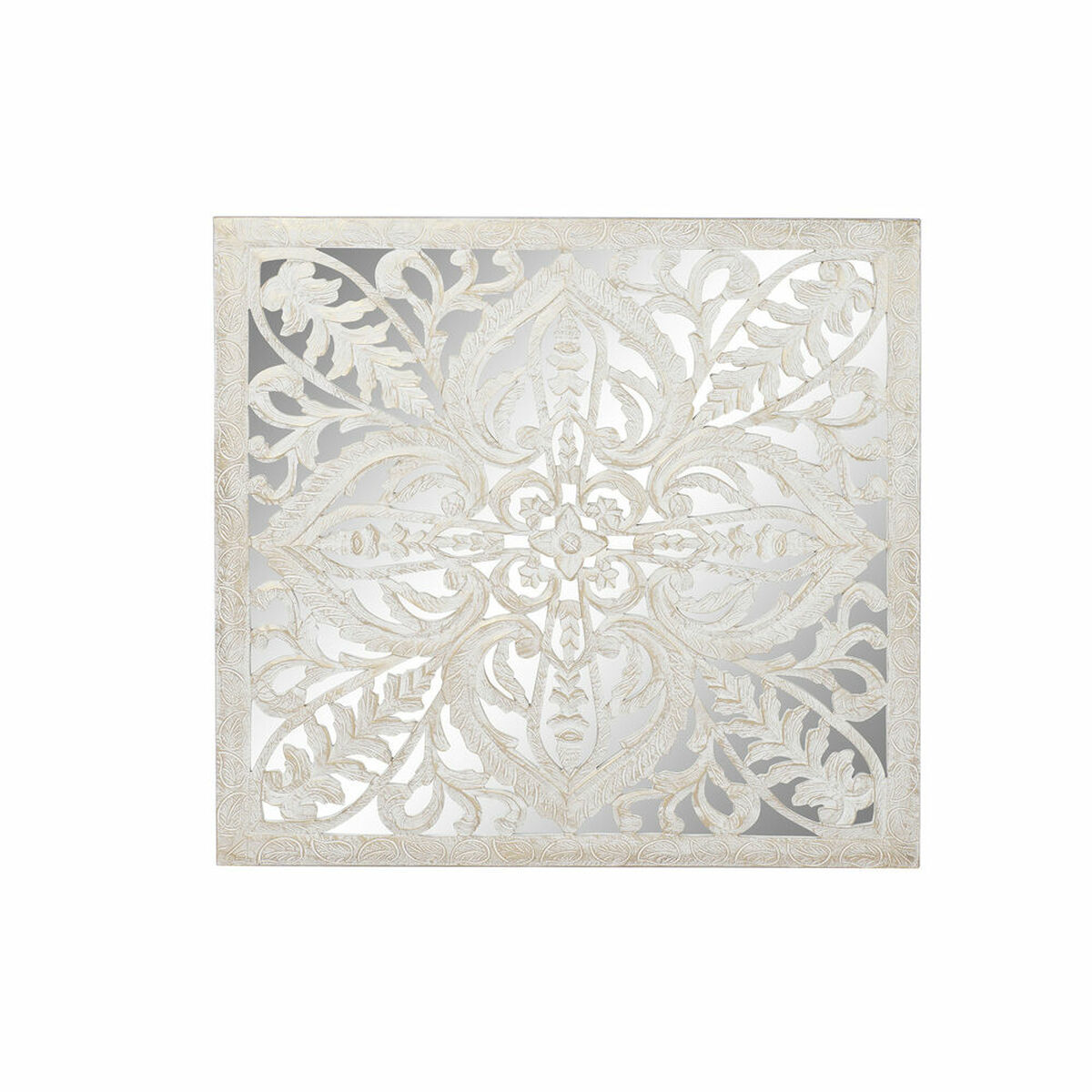 Настенный декор DKD Home Decor Зеркало Деревянный MDF (121.5 x 3 x 121.5 cm)