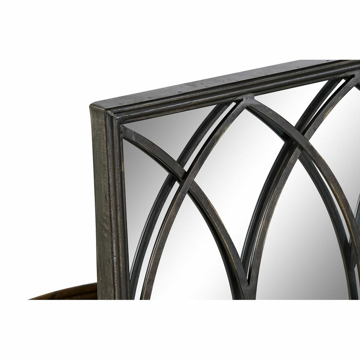 Зеркало на подставке DKD Home Decor Чёрный Металл Зеркало 40 x 12 x 80 cm-2