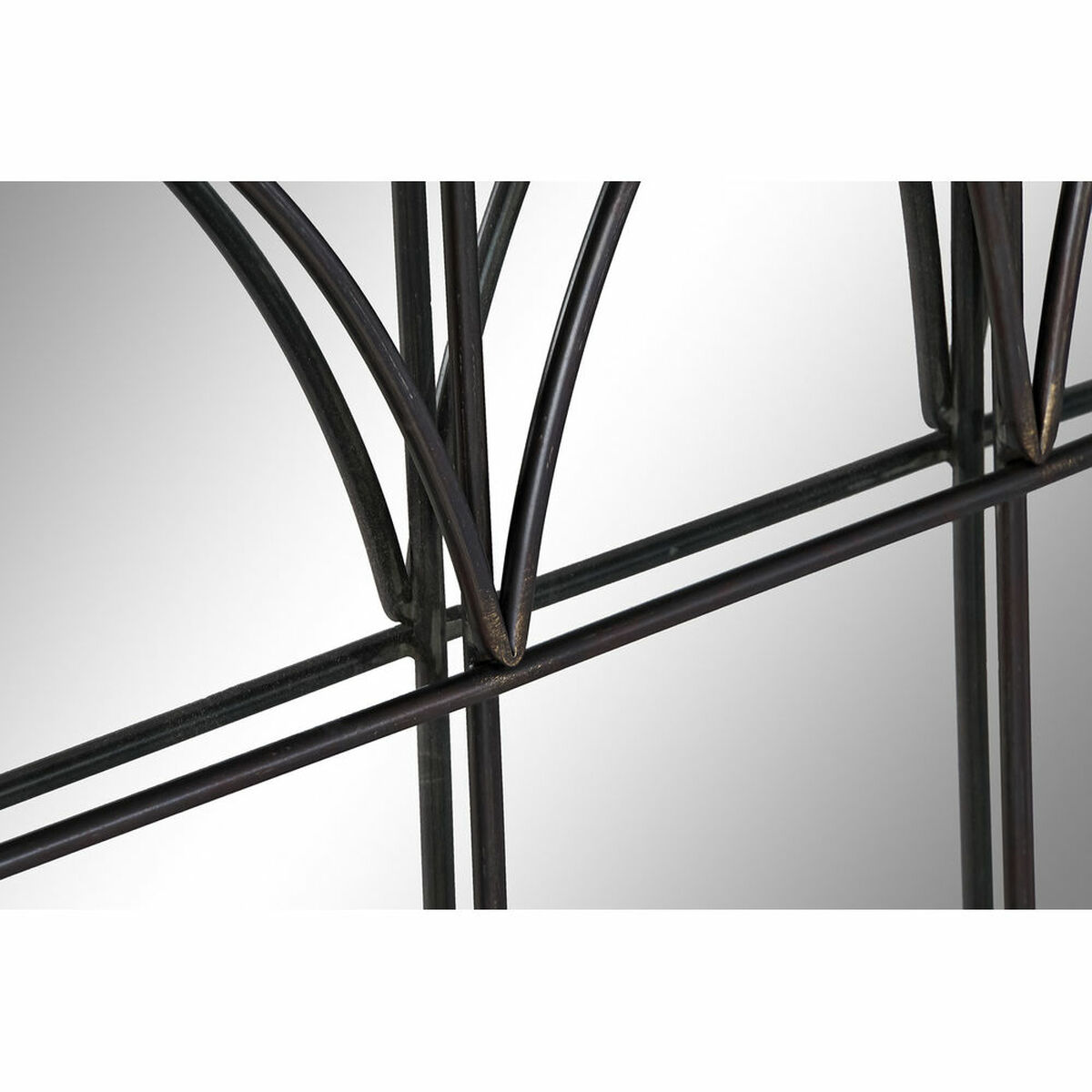 Настенное зеркало DKD Home Decor Чёрный Металл (76 x 4 x 76 cm)-2