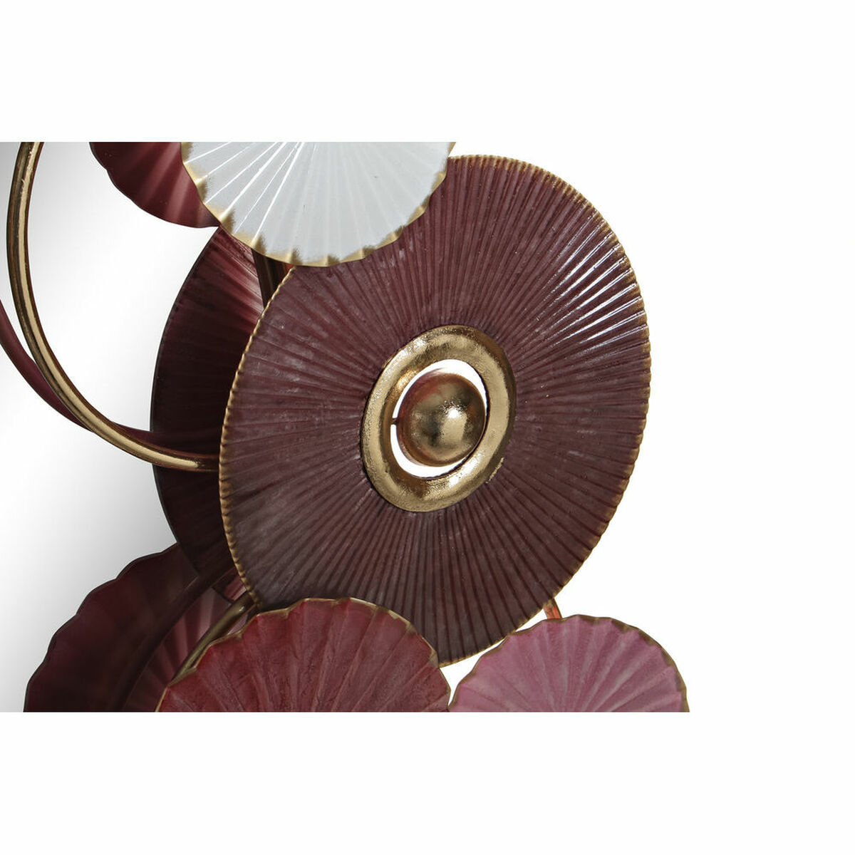 Настенное зеркало DKD Home Decor S3019207 Зеркало Розовый Позолоченный Металл Белый круги (116 x 8 x 71 cm)-2