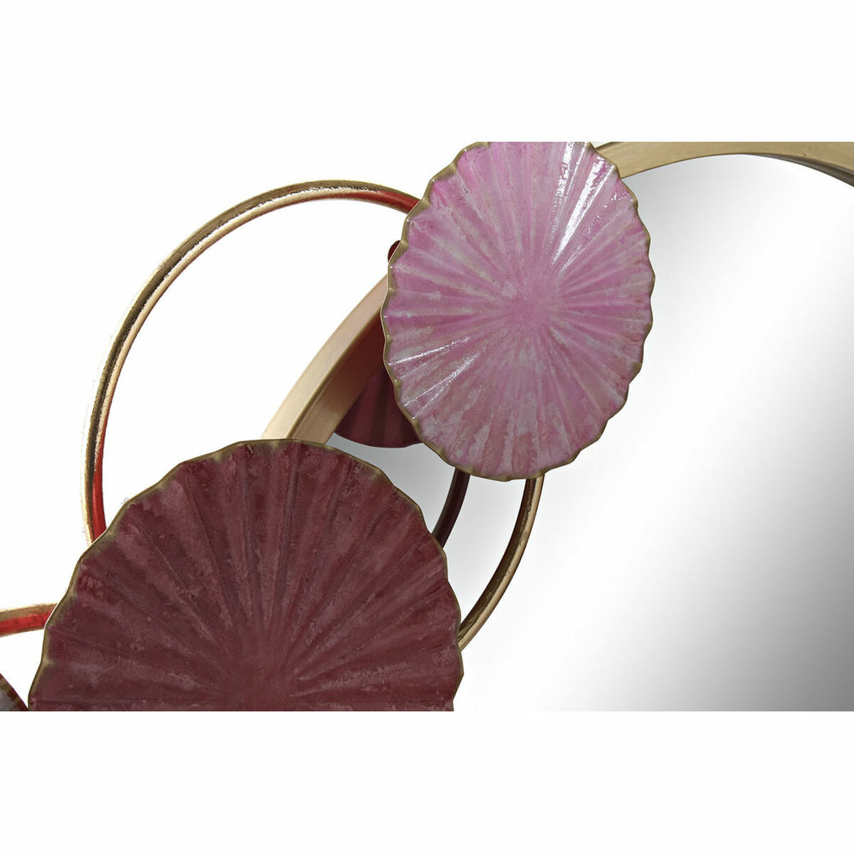 Настенное зеркало DKD Home Decor S3019207 Зеркало Розовый Позолоченный Металл Белый круги (116 x 8 x 71 cm)-3