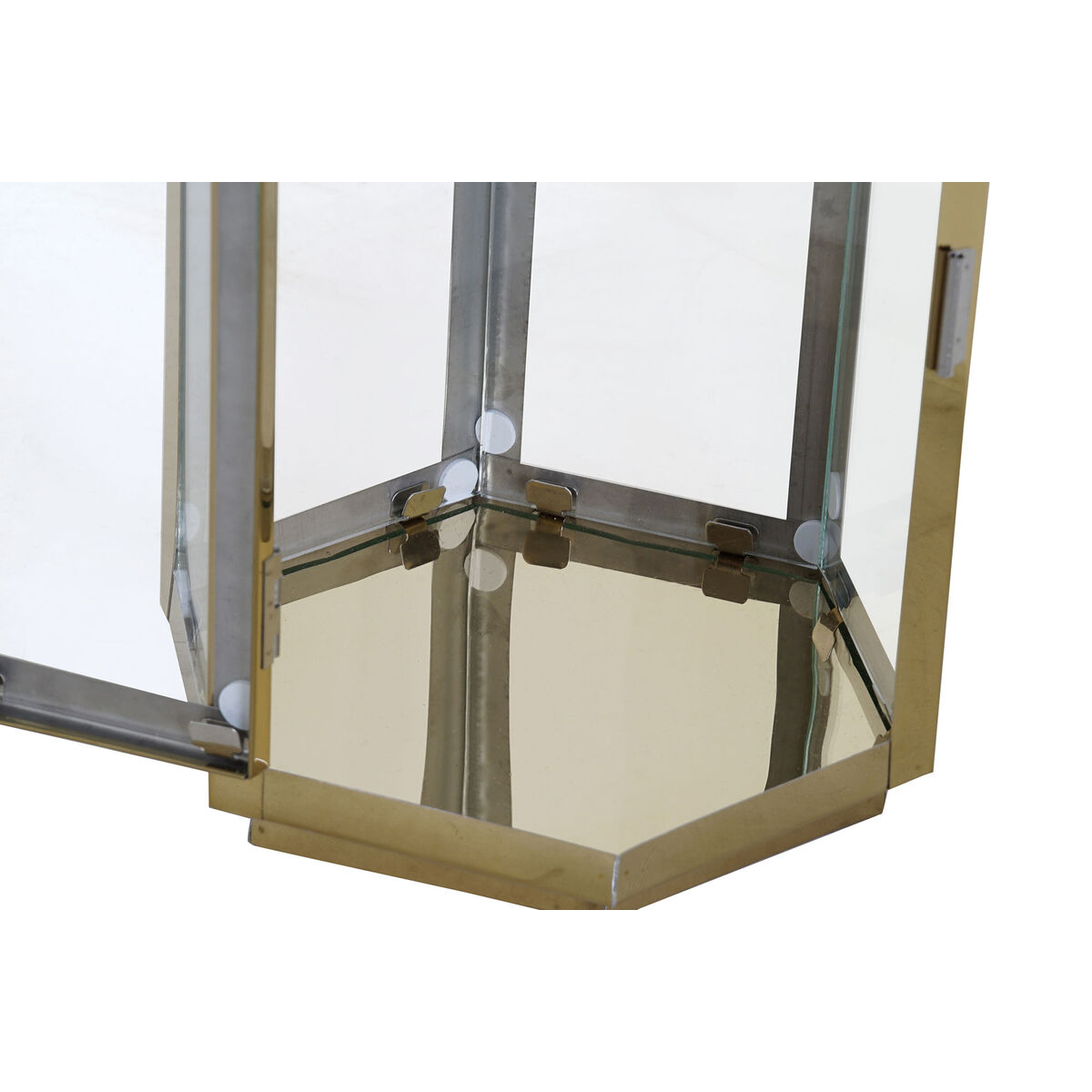 Lantern DKD Home Decor 24 x 21 x 46 cm Glass Gold Plated Steel East-2