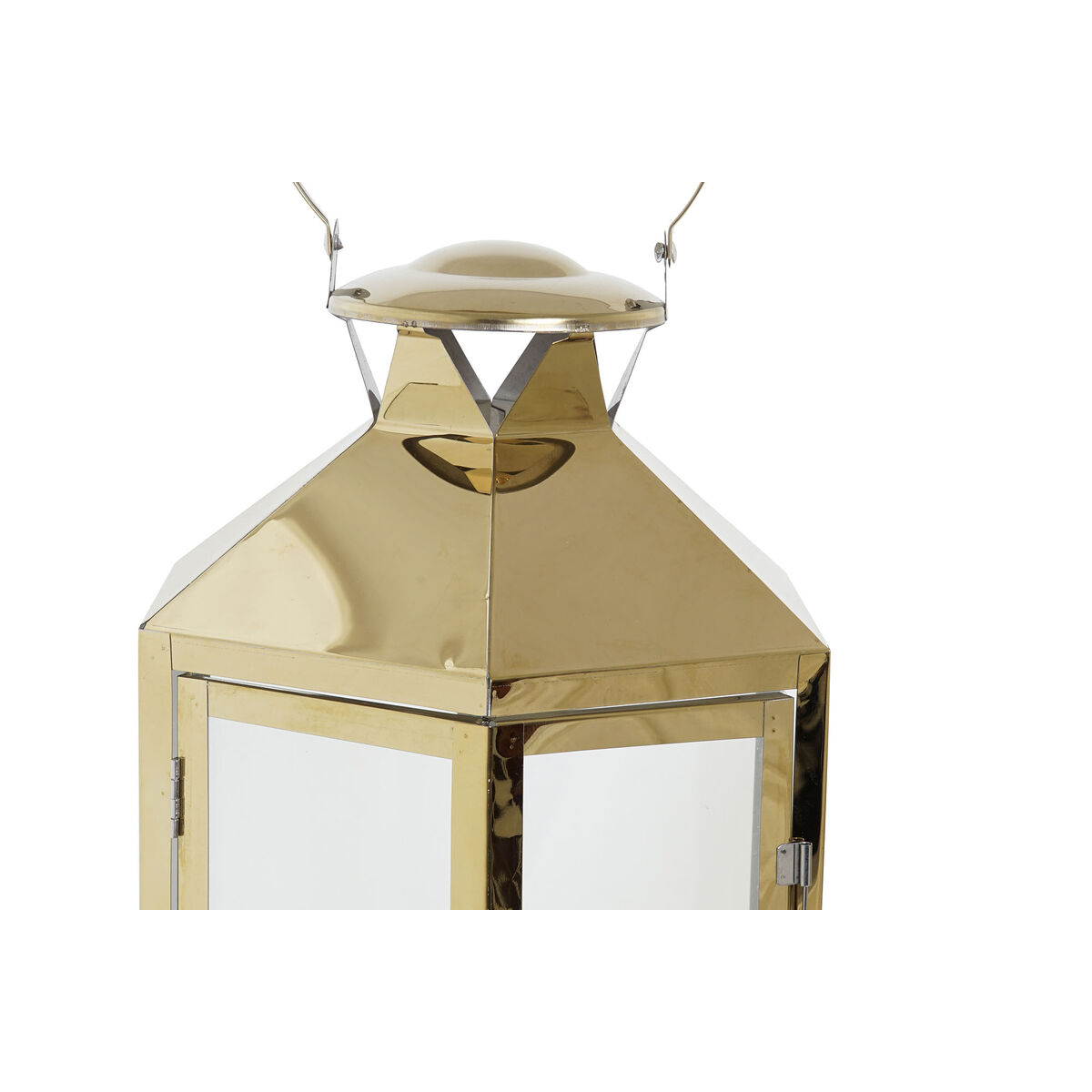 Lantern DKD Home Decor 24 x 21 x 46 cm Glass Gold Plated Steel East-3