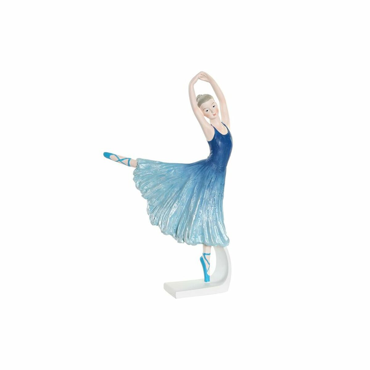 Figura decorativa DKD Home Decor Blu Romantico Ballerina 13 x 6 x 23 cm