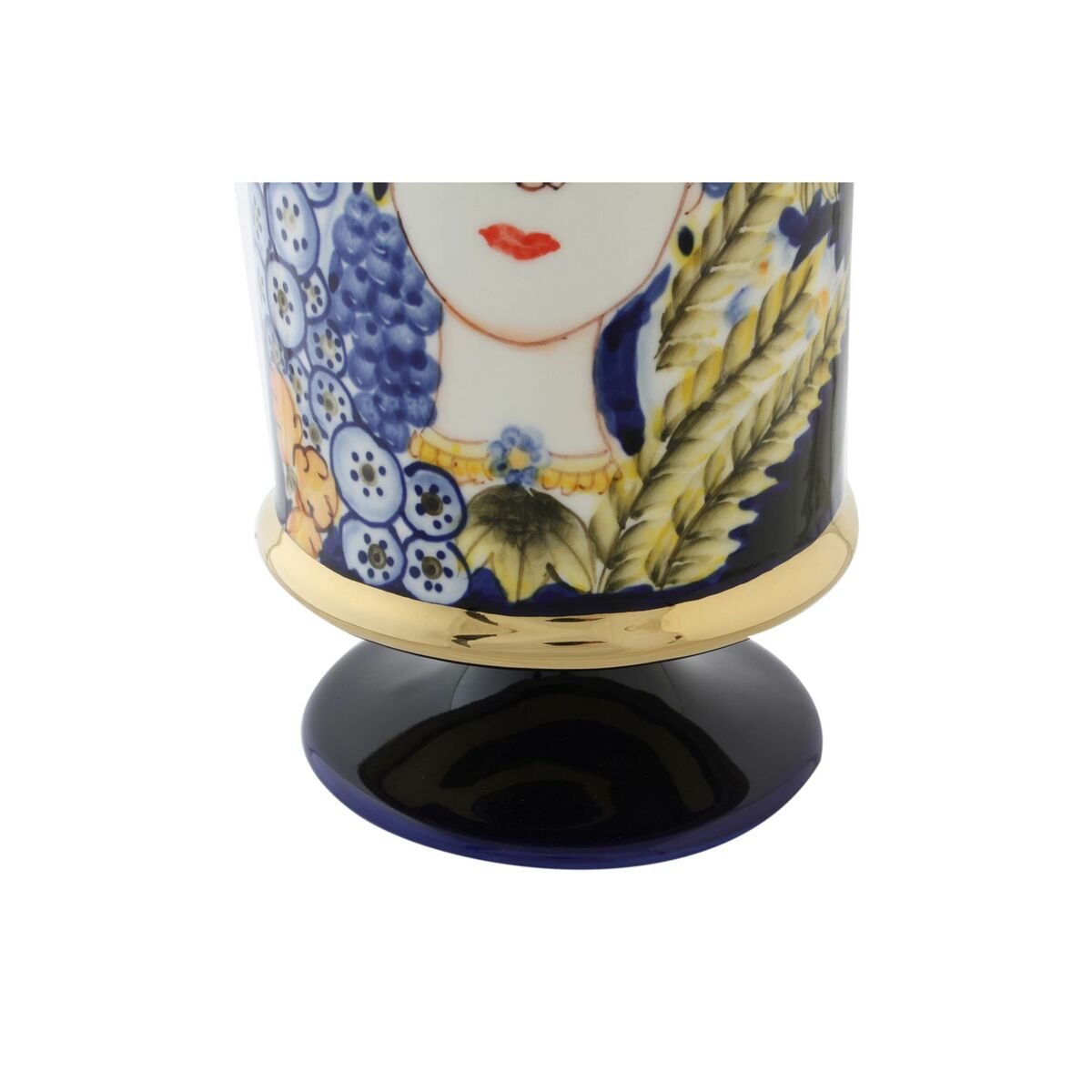 Jug DKD Home Decor Face Porcelain Blue 11 x 11 x 25 cm Multicolored-3