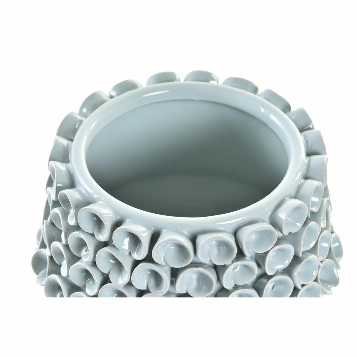 Кувшин DKD Home Decor Розовый бирюзовый Керамика Цветок Средиземноморье 17 x 17 x 13,5 cm (2 штук)-2