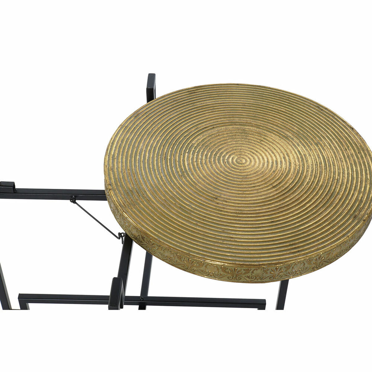 Auxiliary table DKD Home Decor 62 x 62 x 45 cm Black Metal Copper-2