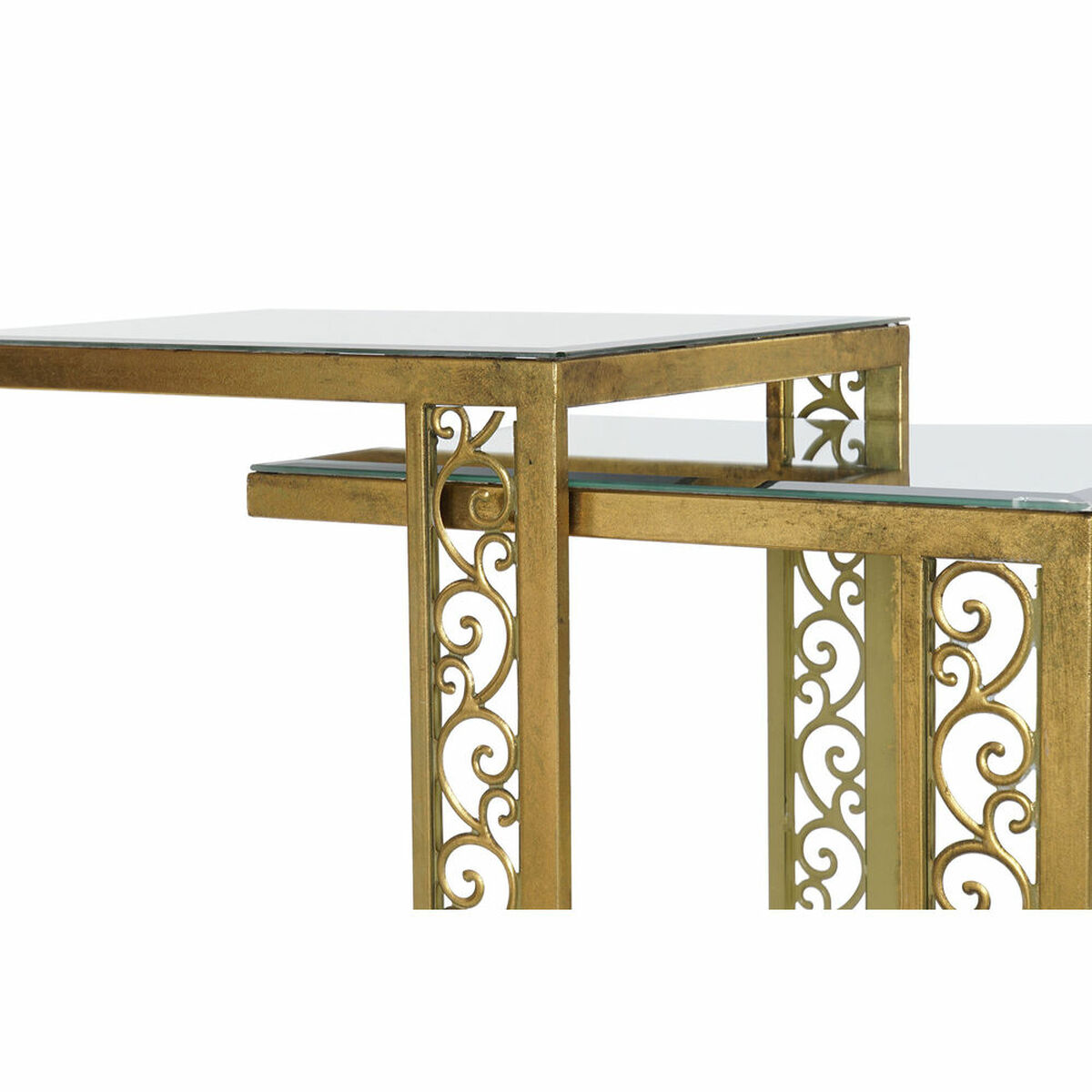 Вспомогательный стол DKD Home Decor Медь Металл Зеркало 42 x 32 x 55 cm-2