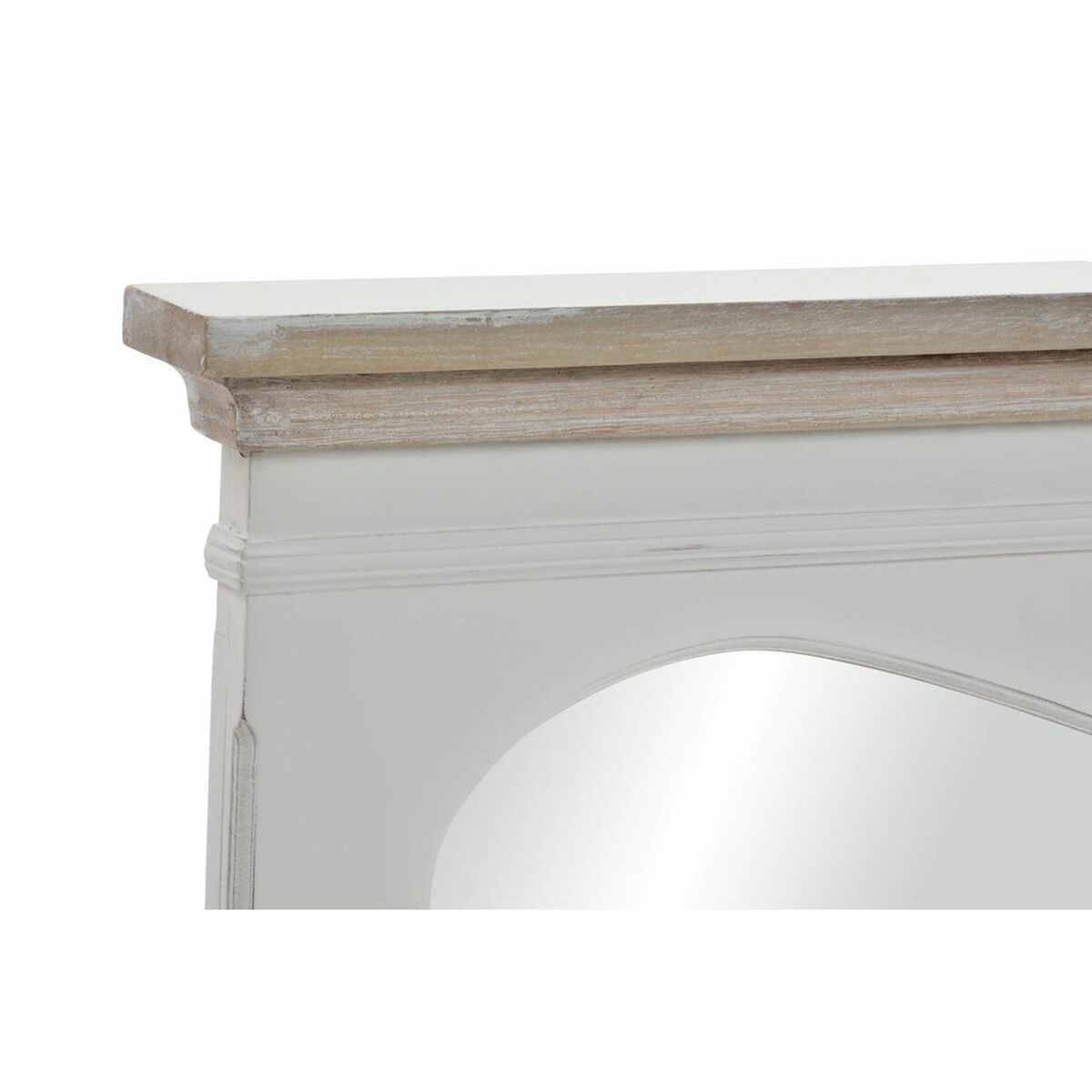 Wall mirror DKD Home Decor White Wooden Natural 105 x 64 x 4.5 cm-2