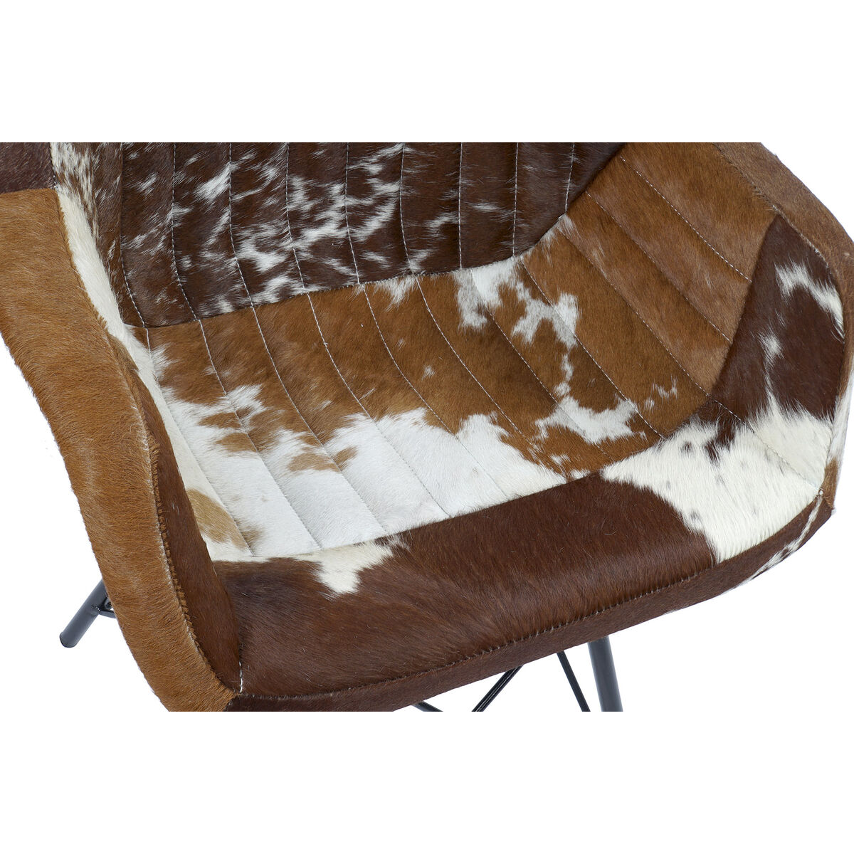 Обеденный стул DKD Home Decor 8424001623532 Белый Коричневый Чёрный Разноцветный Кожа Металл 61 x 53 x 81,5 cm-5