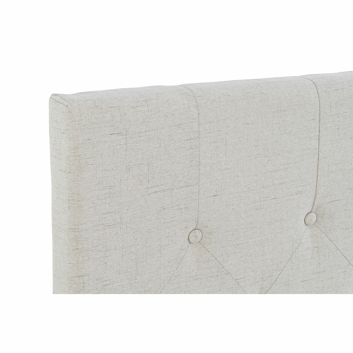 Kopfteil Bett DKD Home Decor Weiß Polyester Holz Gummiholz (160 x 7 x 65 cm)-2