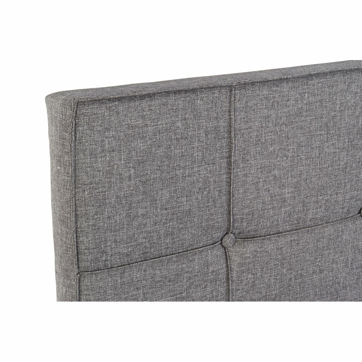 Bettkopfteil DKD Home Decor Grau Polyester Holz Gummiholz (160 x 7 x 65 cm)-2