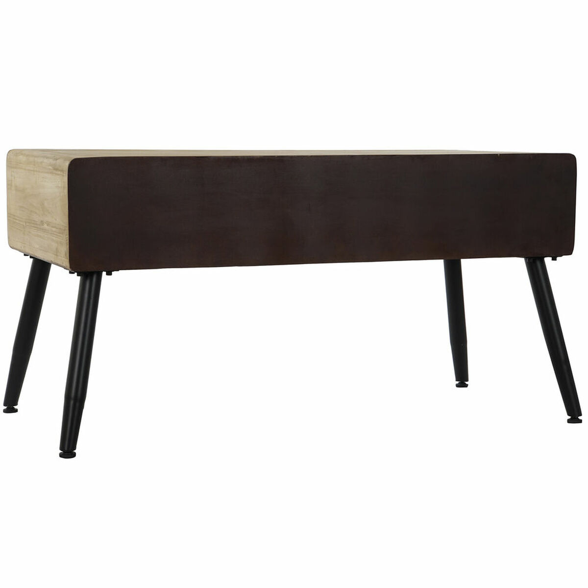 Auxiliary table DKD Home Decor Brown Black Metal Spruce 100 x 50 x 52.5 cm-2