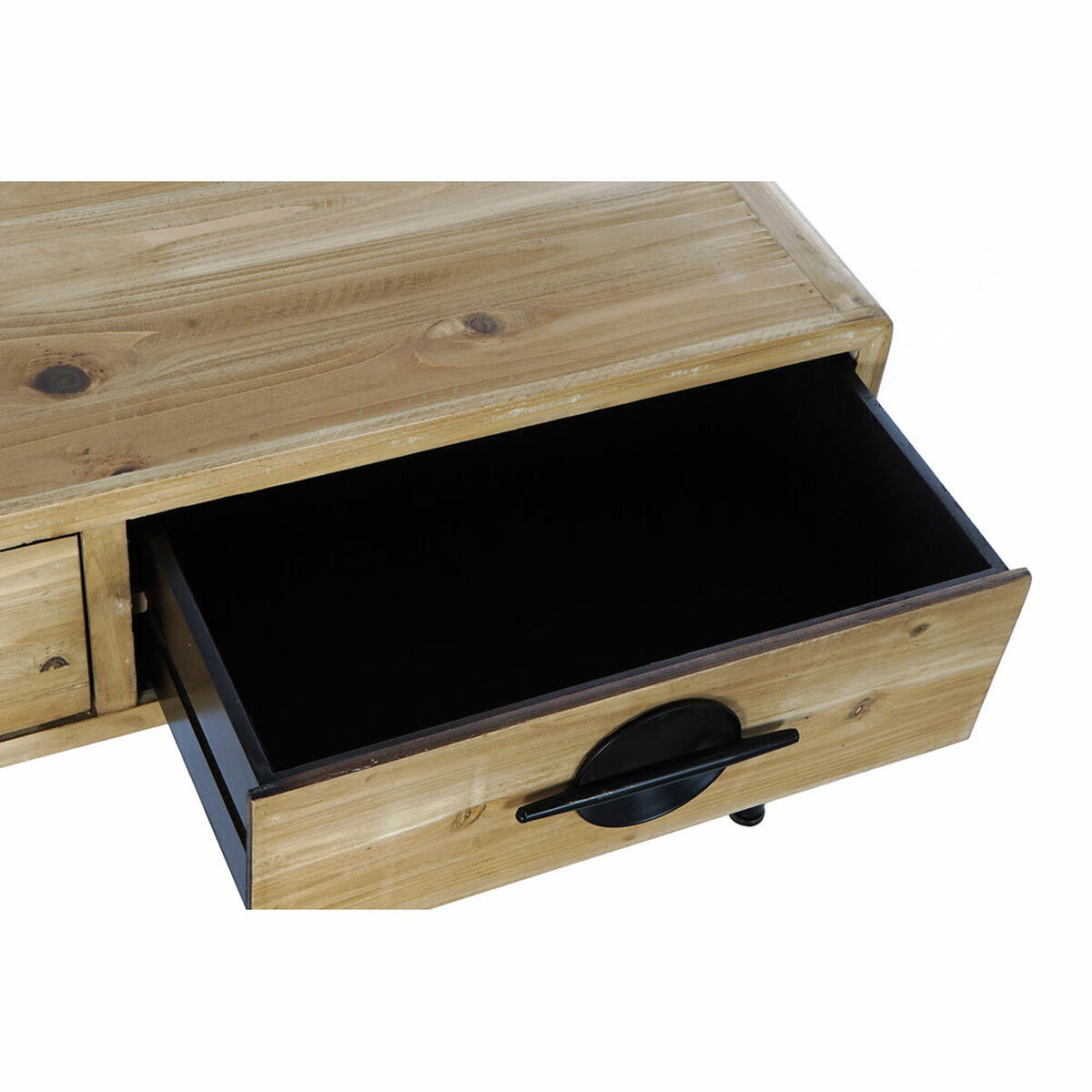 Auxiliary table DKD Home Decor Brown Black Metal Spruce 100 x 50 x 52.5 cm-3