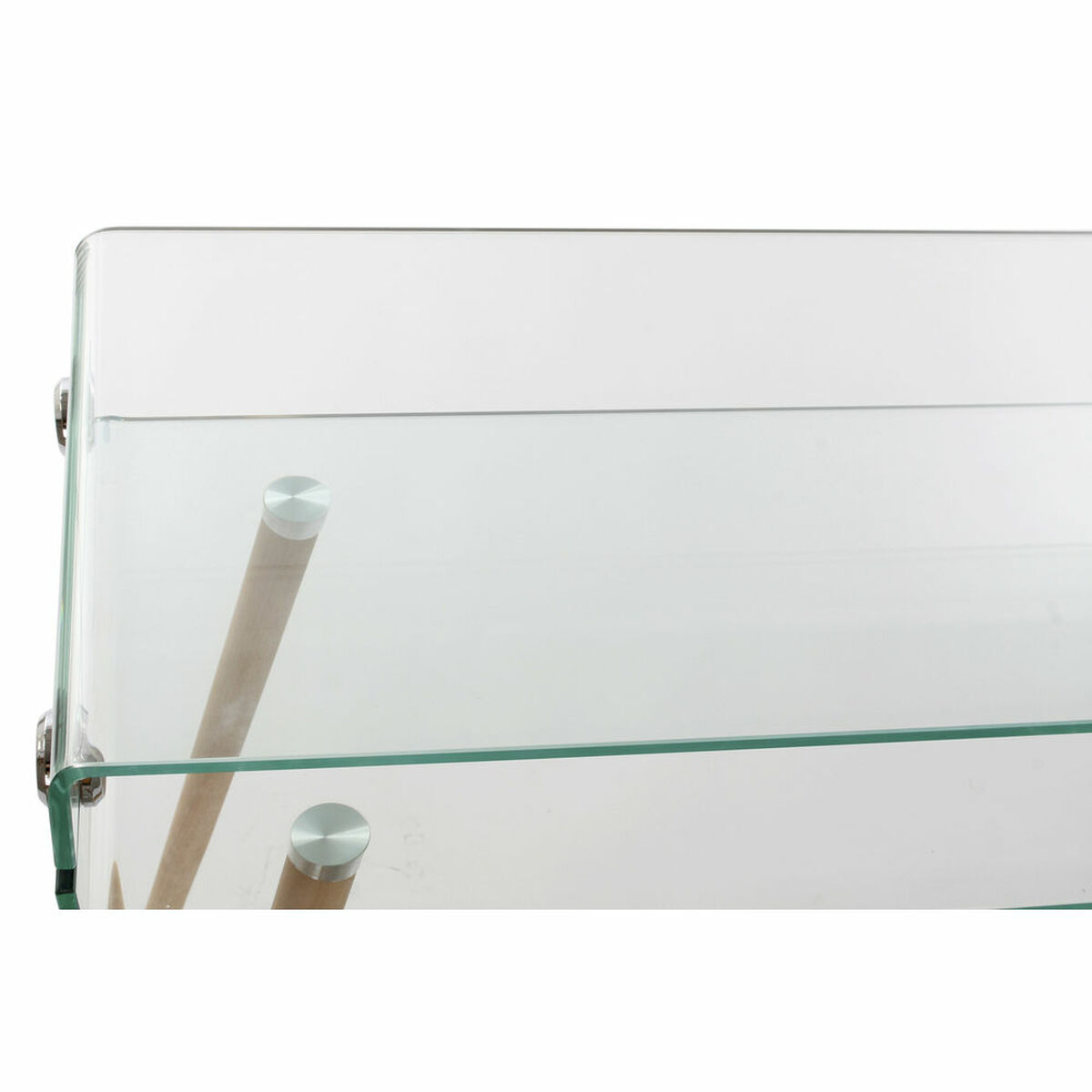 Console DKD Home Decor Transparent Glass Beech 122 x 40 x 73 cm-2