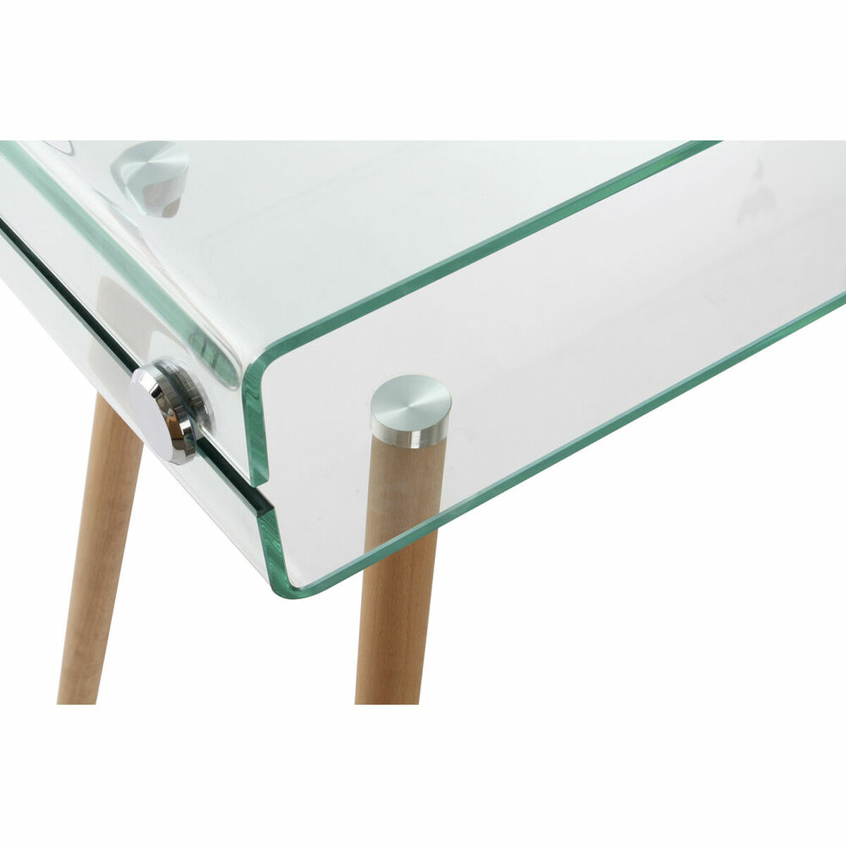 Console DKD Home Decor Transparent Glass Beech 122 x 40 x 73 cm-3