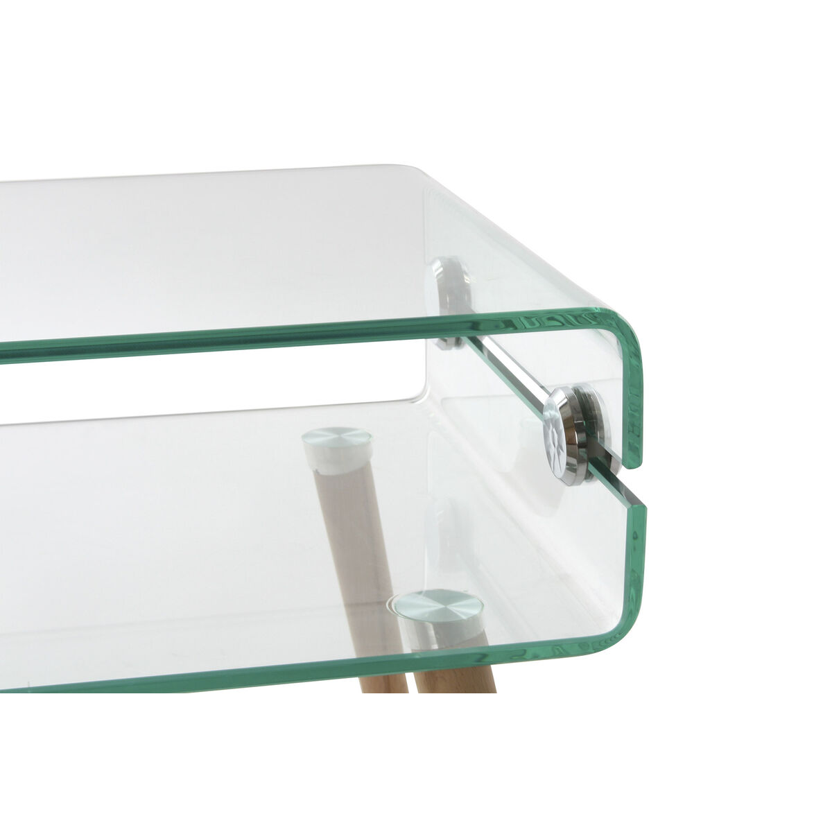 Ночной столик DKD Home Decor Стеклянный древесина бука (55 x 40 x 55 cm)-2