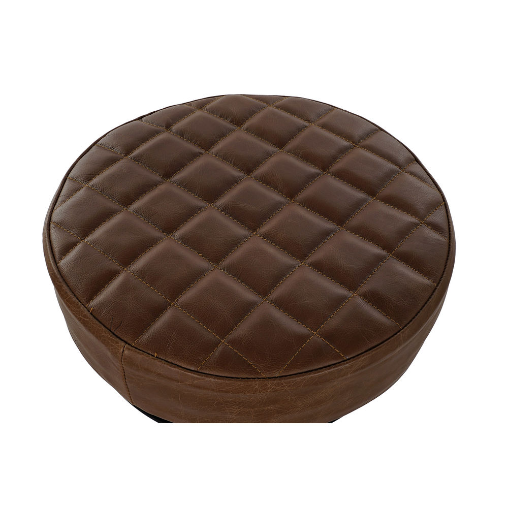 Табурет DKD Home Decor Қара былғары металл ашық қоңыр (44 x 38 x 82 см)-2